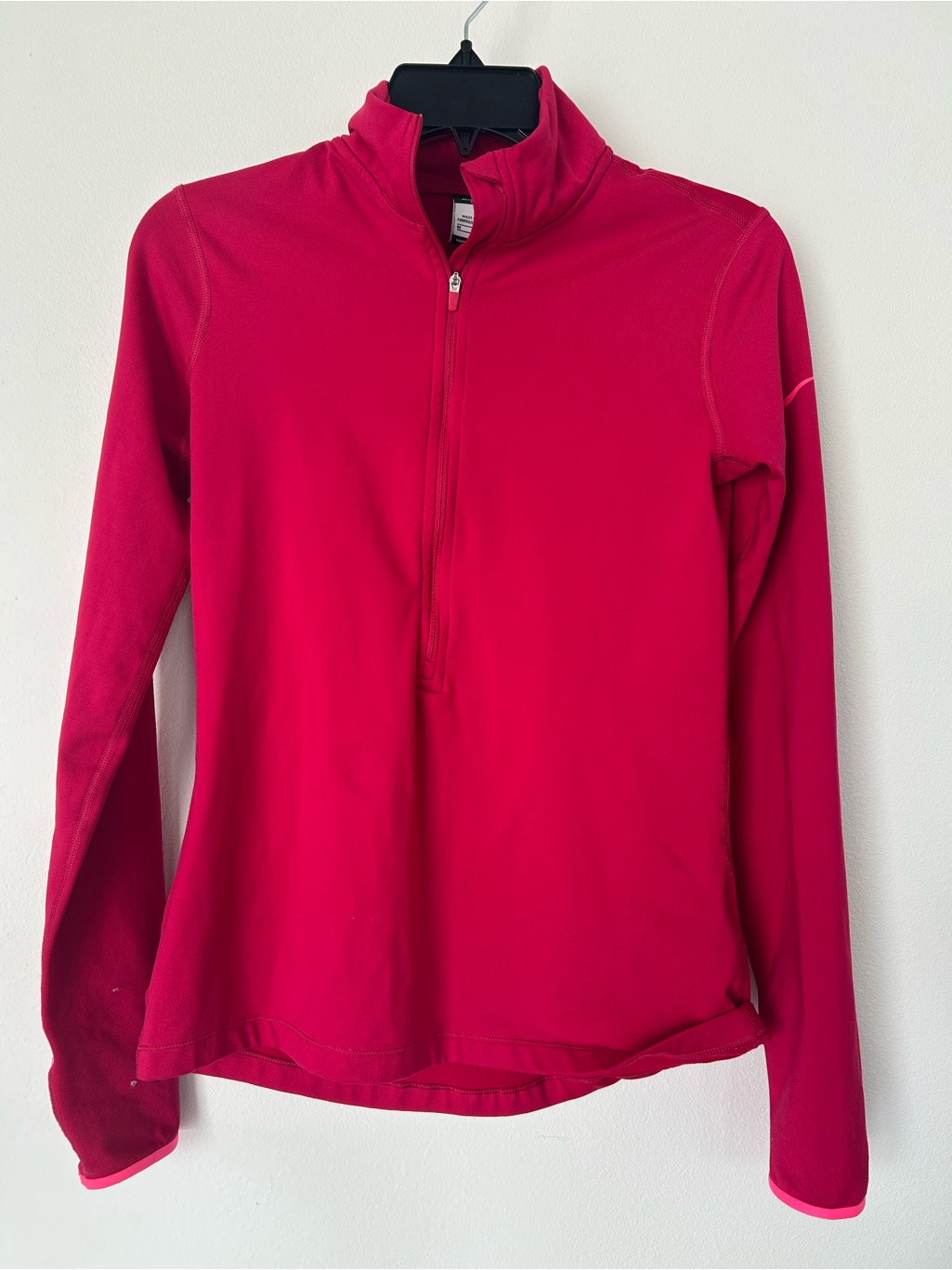 Nwot Nike Pro Dri-Fit Women’s Pink Quarter-Zip Mock Neck Pullover Size M